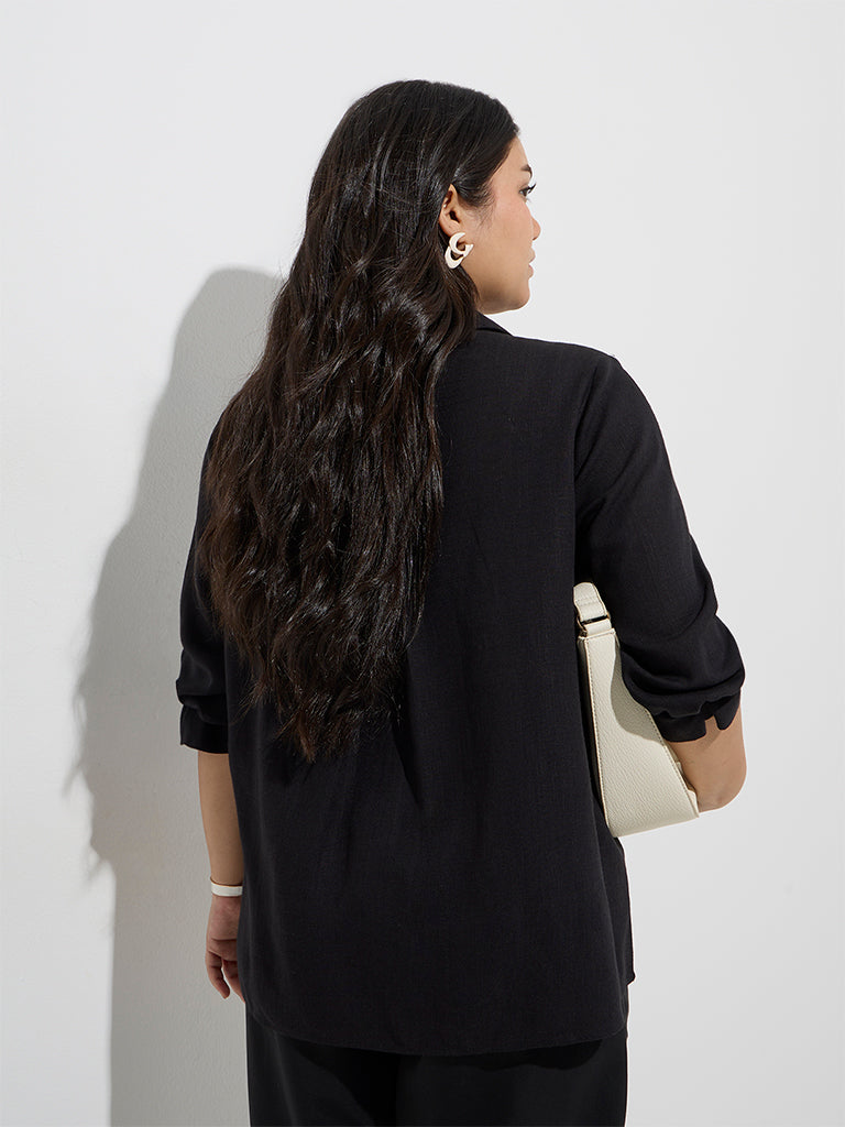 Gia Black Solid Shirt - Image 4