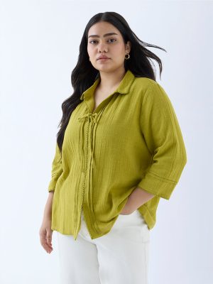 Gia Lime Textured Blouse