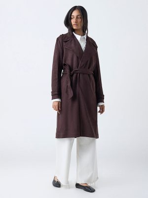 LOV Dark Brown Coat with Belt
