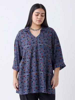 Diza Blue Printed Tunic
