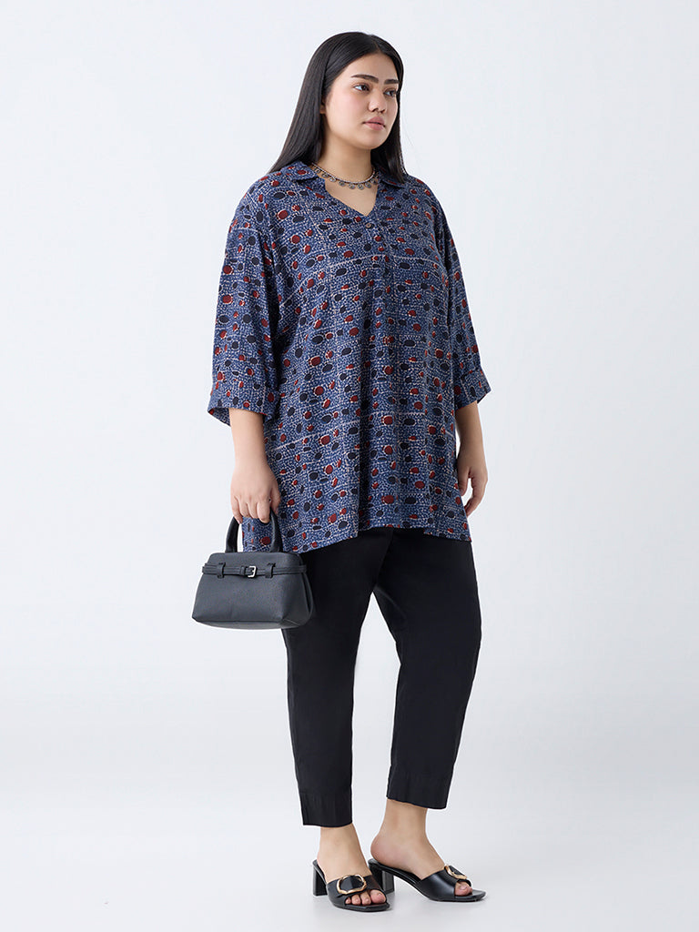 Diza Blue Printed Tunic - Image 2