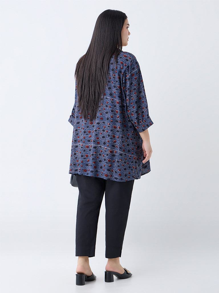 Diza Blue Printed Tunic - Image 4