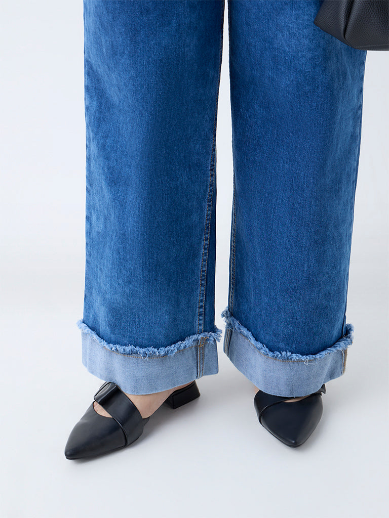 Gia Blue Faded Relaxed-Fit High-Rise Jeans - Image 3