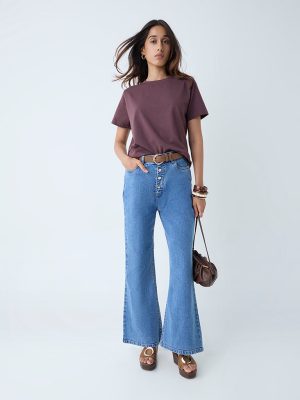 LOV Blue Bootcut High-Rise Jeans