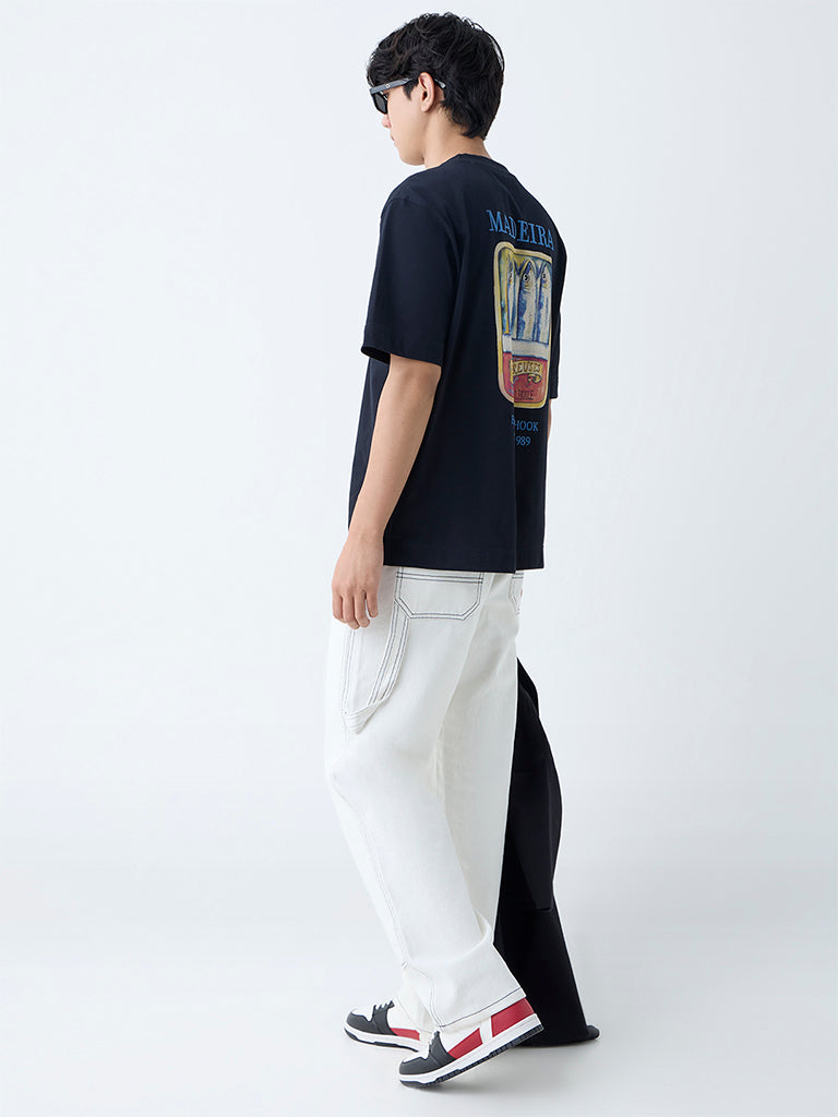 Nuon White Relaxed-Fit Mid-Rise Jeans - Image 4