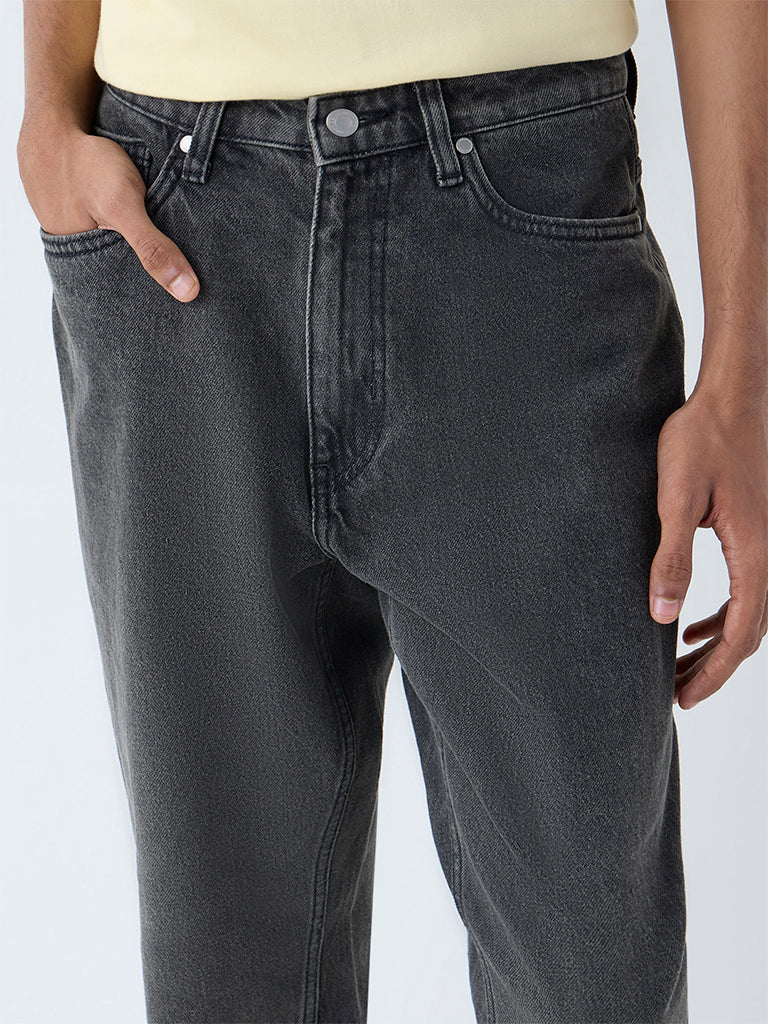 Nuon Charcoal Relaxed-Fit Mid-Rise Jeans - Image 3