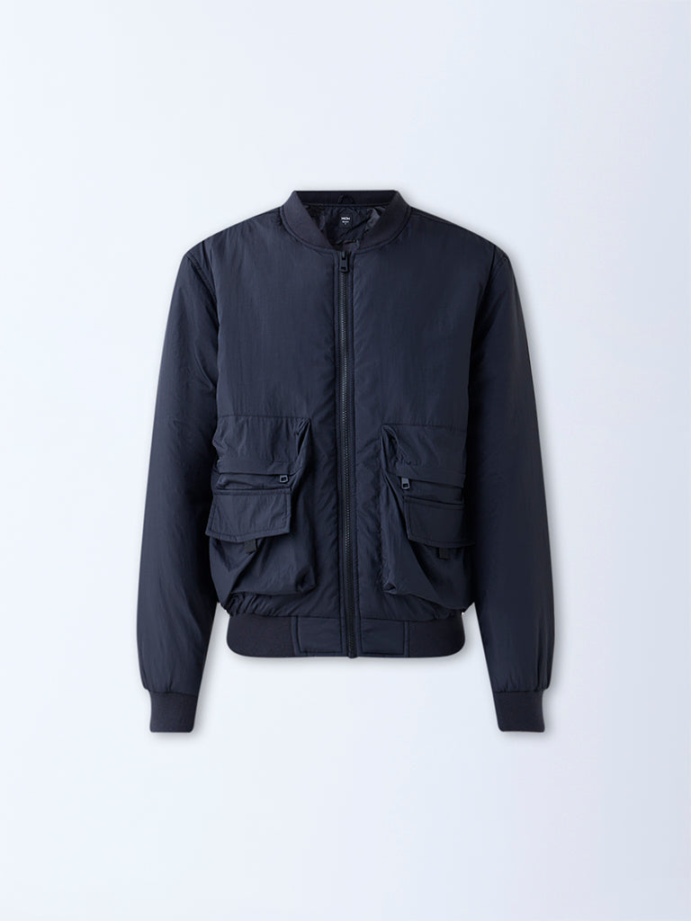 Nuon Black Solid Relaxed-Fit Jacket - Image 5