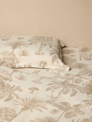 Westside Home Beige Tropical-Inspired Queen Bed Sheet Set