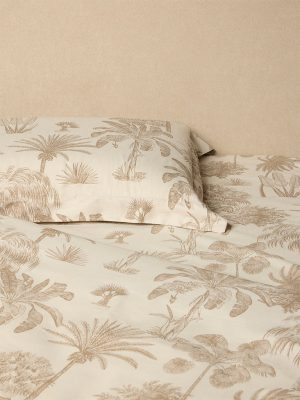 Westside Home Beige Tropical-Inspired King Bed Sheet Set