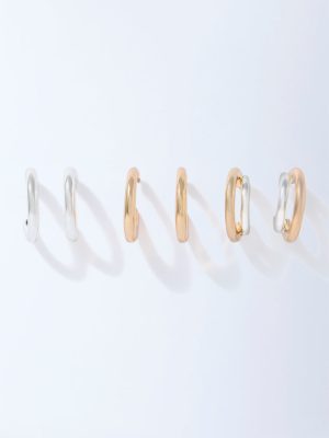 Westside Accessories Gold Multi Hoop Earrings Set - Pack of 3