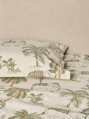 Westside Home Multicolour Elephant Design King Bed Sheet Set