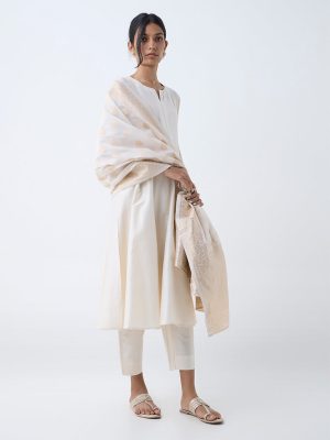 Vark Off-White Anarkali Ethnic Set