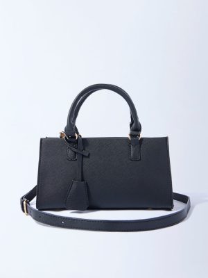 Westside Black Sling Bag with Bag Charm