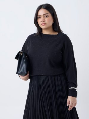 Gia Black Embellished Top