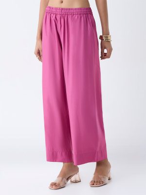 Utsa Pink Solid Pants