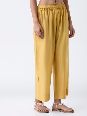 Utsa Mustard Solid Pants