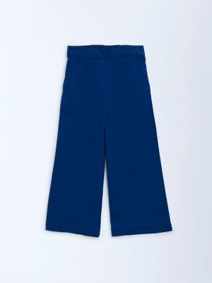 Utsa Kids Navy Solid Cotton-Blend Ethnic Pants - (2-8yrs)