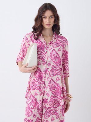 Utsa Pink Paisley Printed Tunic