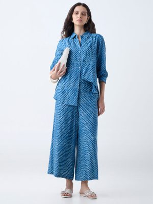 Utsa Indigo Printed Tunic