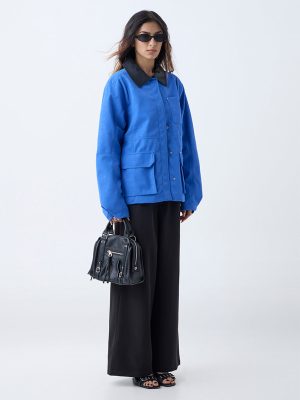 Nuon Blue Solid Jacket