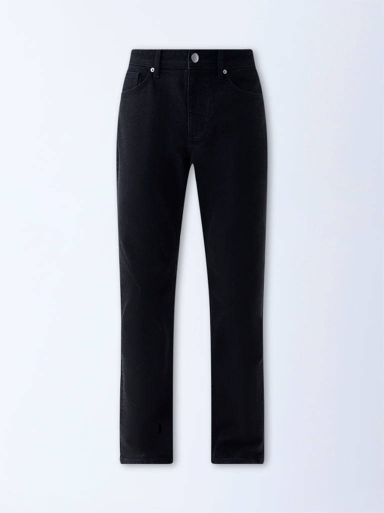 WES Casuals Black Relaxed-Fit Mid-Rise Jeans - Image 5