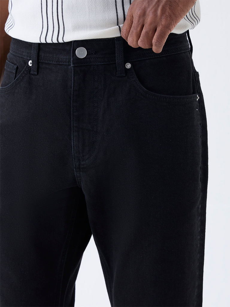 WES Casuals Black Relaxed-Fit Mid-Rise Jeans - Image 3