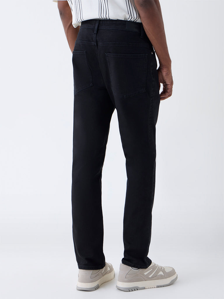 WES Casuals Black Relaxed-Fit Mid-Rise Jeans - Image 4