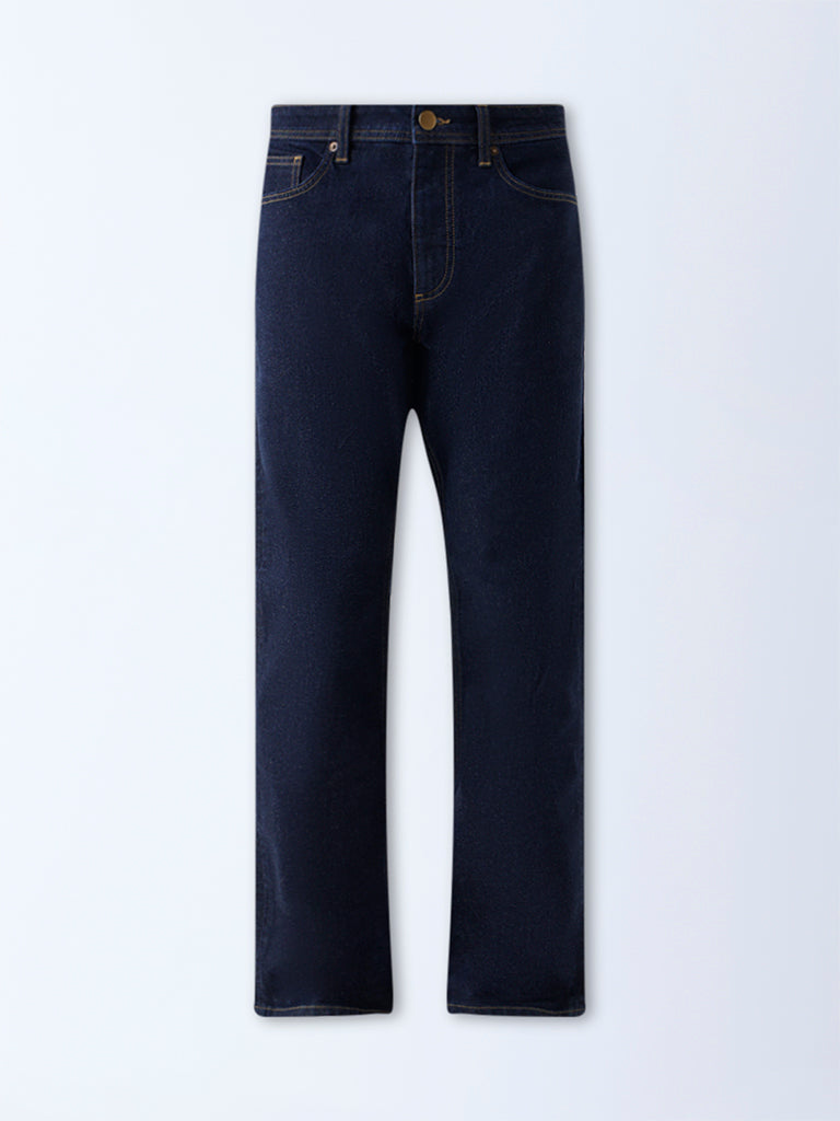 WES Casuals Dark Blue Relaxed-Fit Mid-Rise Jeans - Image 5