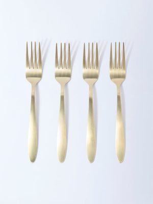 Westside Home Matte Gold Fork (Set of 4)