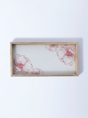 Westside Home Multicolour Floral Design Serving Tray - Small