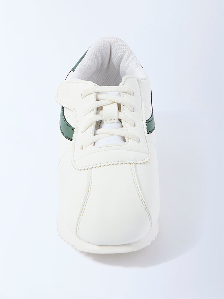 Yellow White Contrast-Detailed Sneakers - Image 3