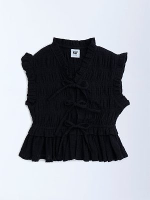 Y&F Kids Black Cotton Top