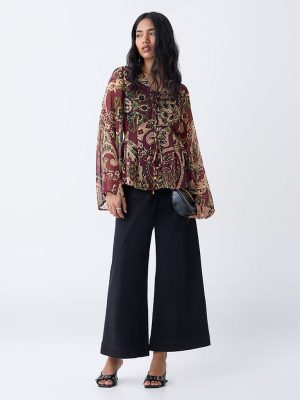 LOV Black Wide-Leg High-Rise Jeans