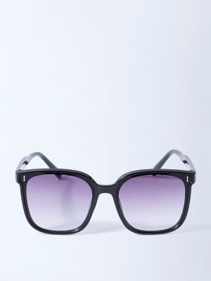 Westside Accessories Black Oversized Sunglasses with Pouch