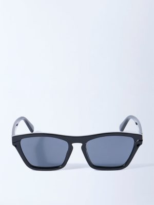 Westside Accessories Black Cat Eye Sunglasses with Pouch