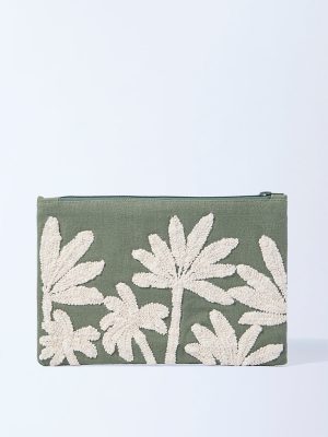 Westside Home Sage Toile Pattern Pouch
