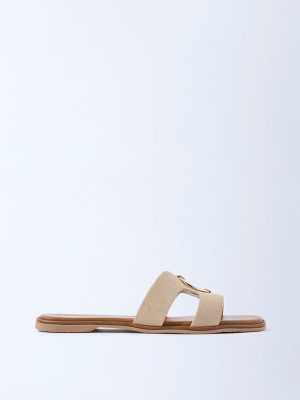 LUNA BLU Beige Hardware-Detailed Slides