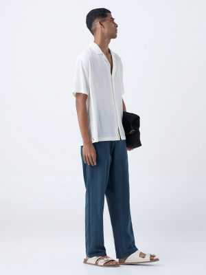 ETA Off-White Crinkle-Texture Relaxed-Fit Cotton Shirt