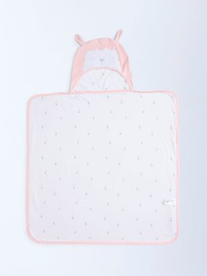 HOP Baby Pink Animal-Themed Cotton Blanket