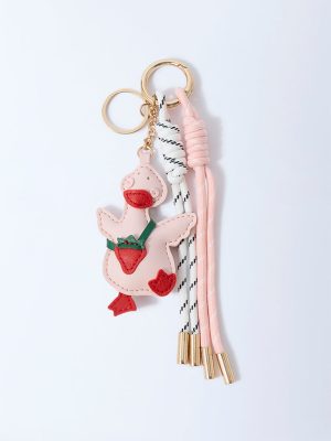 Westside Accessories Pink Duck-Themed Bag Charm