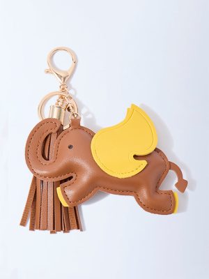 Westside Accessories Brown Elephant Bag Charm