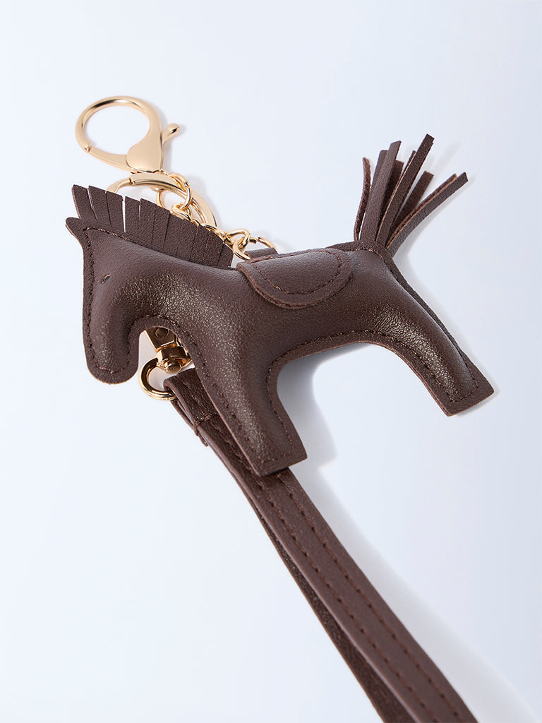 Westside Accessories Dark Brown Horse Bag Charm - Image 2