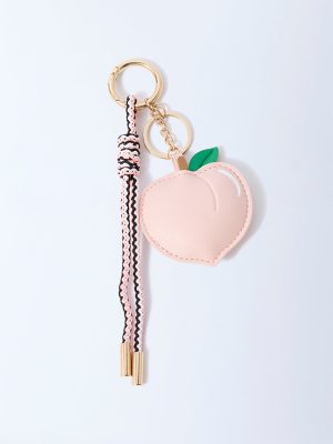 Westside Accessories Pink Peach Detailed Bag Charm
