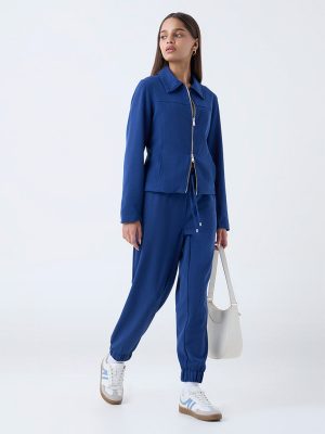 LOV Navy Solid Jacket