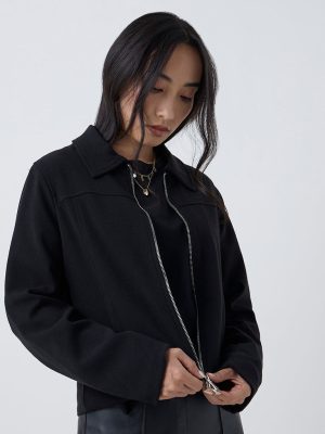 LOV Black Solid Jacket 