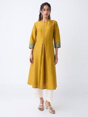 Utsa Mustard A-Line Kurta