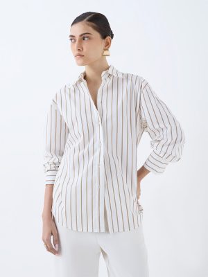 Wardrobe White Striped Shirt