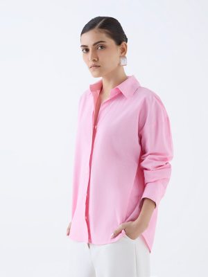 Wardrobe Pink Pinstriped Cotton Shirt