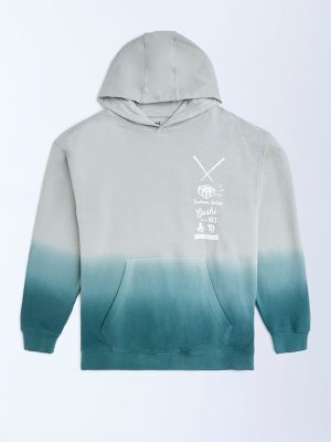 Y&F Kids Sage Ombre Cotton Hoodie