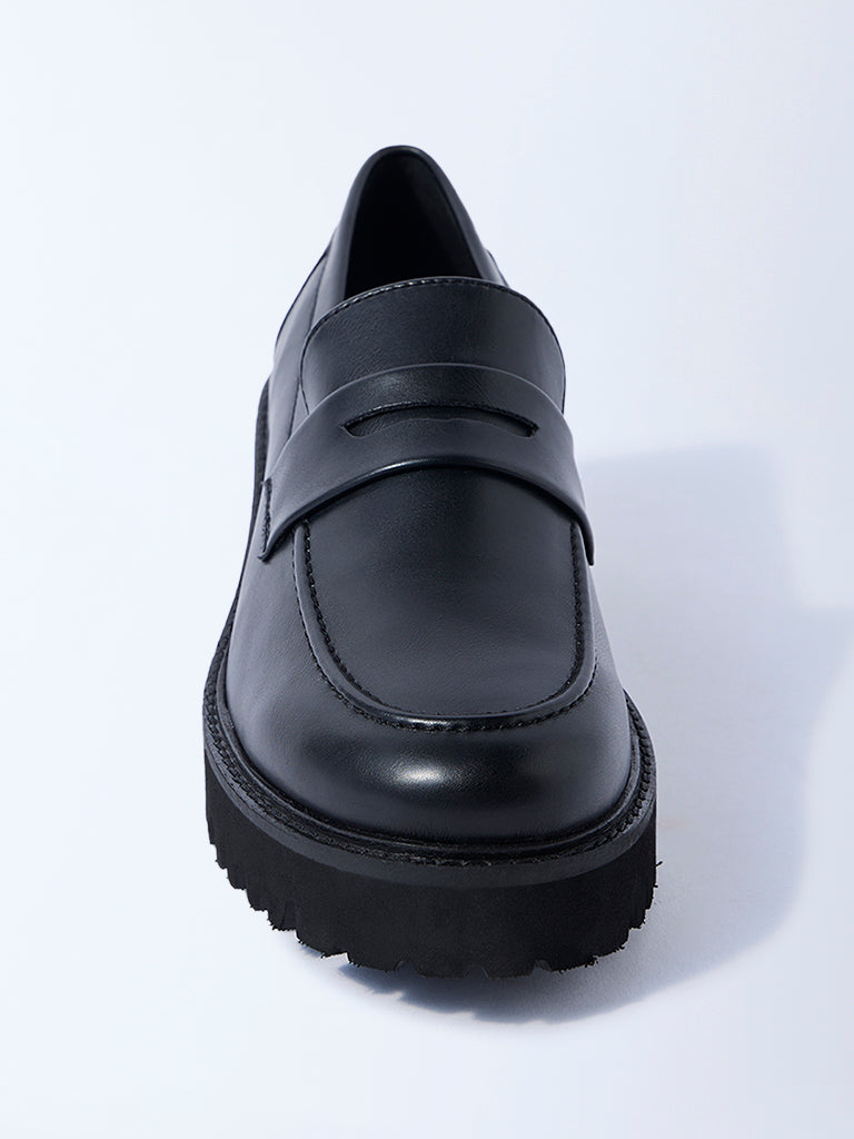 LUNA BLU Black Chunky Loafers - Image 3